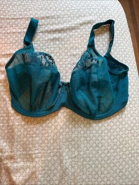 Elomi Teal Sheer Lace Underwire Bra